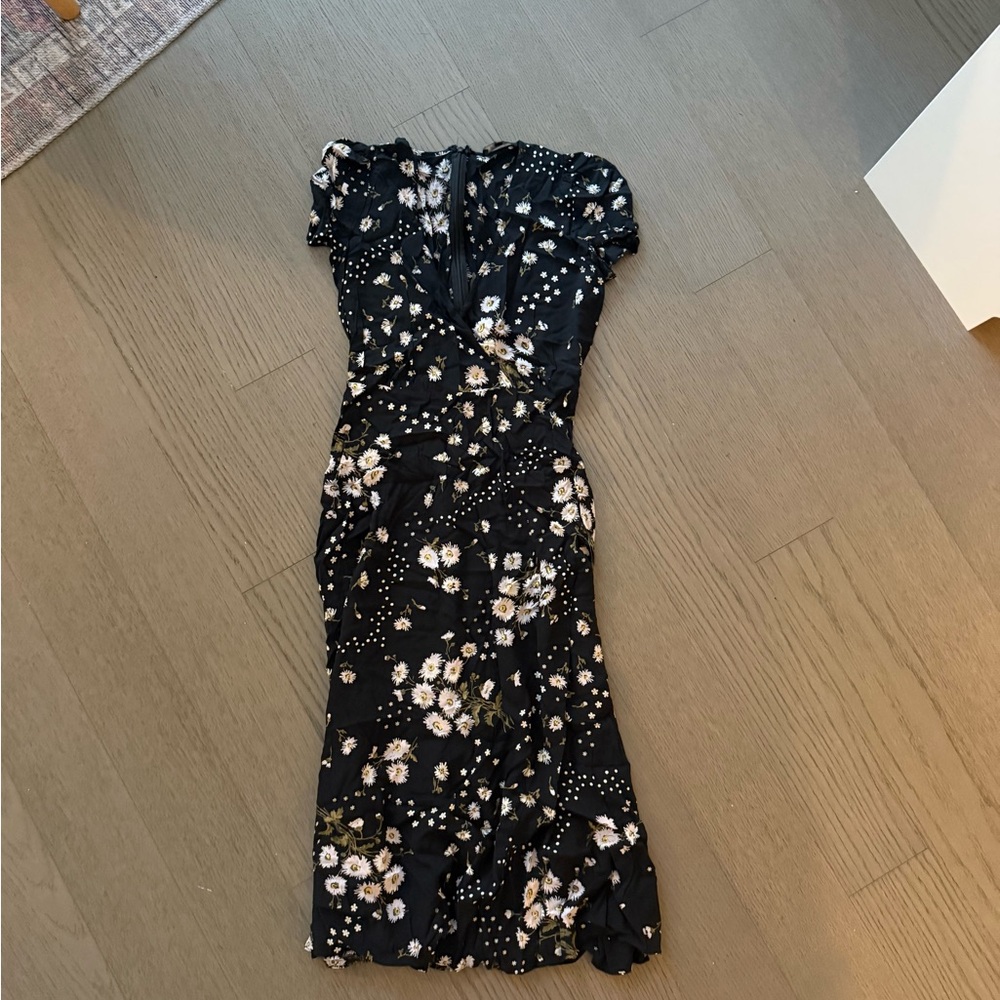Madewell Floral Black Dress